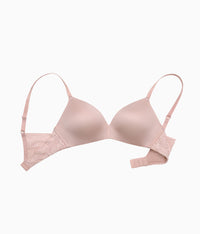 Future Foundation Wire Free T-Shirt Bra with Lace: Rose Smoke