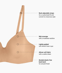 Spotlight Wire Free T-Shirt Bra: Chai