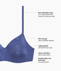 Spotlight Wire Free T-Shirt Bra: Crown Blue
