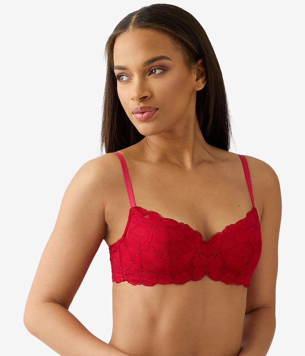 Feeling Famous Balconette Contour Bra: Chili Pepper/Biking Red