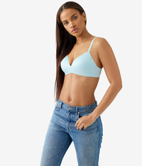 Future Foundation Wire Free T-Shirt Bra: Blue Glow