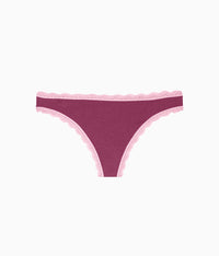 Inspired Eyelet Thong: Raspberry Coulis