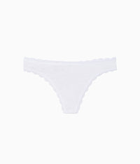 Inspired Eyelet Thong: White